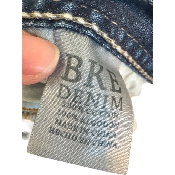 BKE Carter Straight Leg Denim Jeans Men’s 32L Blue Medium Wash Contrast Stitchin - Picture 5 of 7